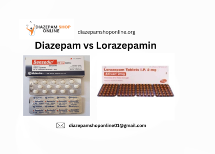 Diazepam and Lorazepam pills side by side, illustrating a comparison