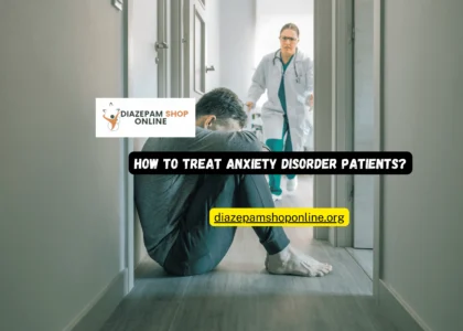 Anxiety disorder patients with treatment guidance and logo